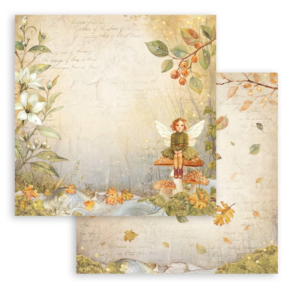 Stamperia Double-Sided Paper Pad 8x8 - Whispering Woods