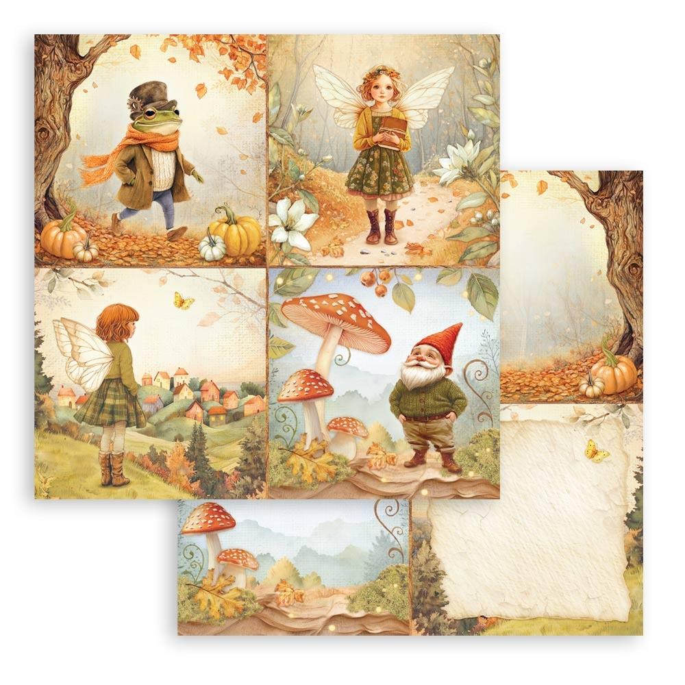 Stamperia Double-Sided Paper Pad 8x8 - Whispering Woods