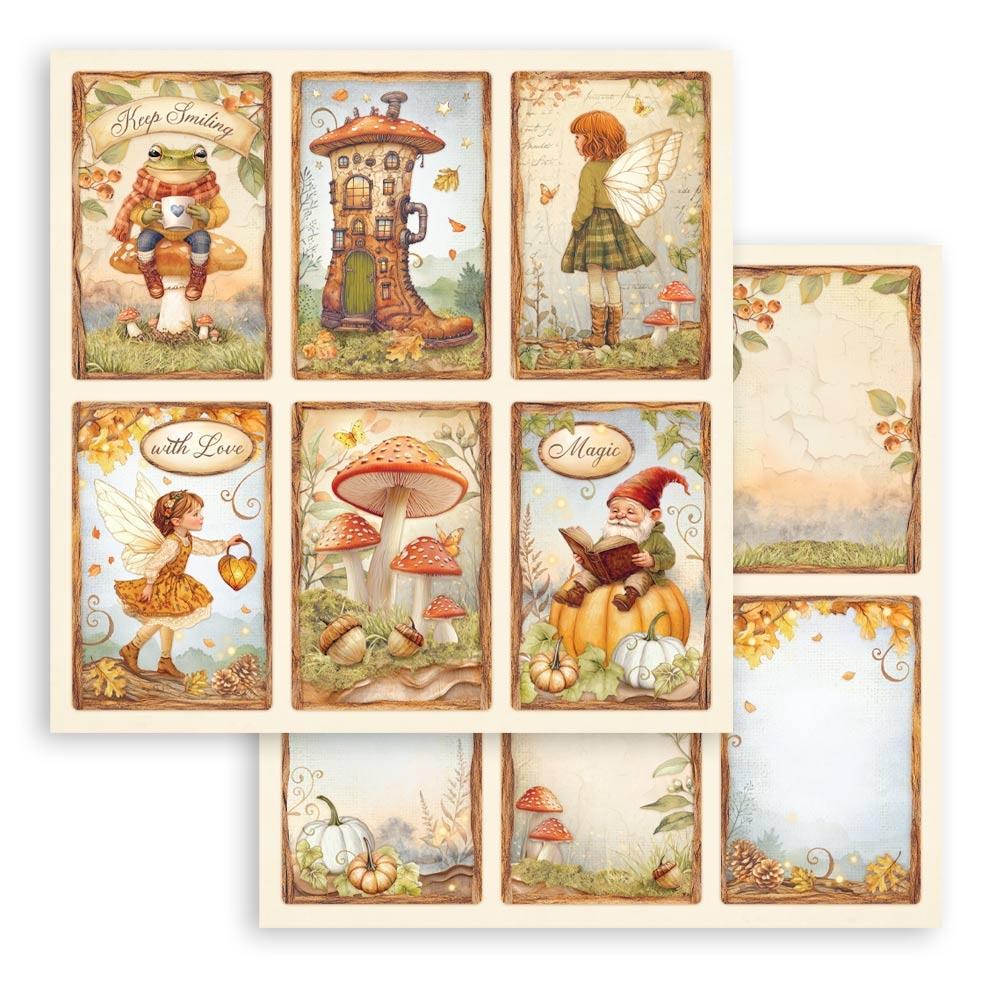Stamperia Double-Sided Paper Pad 8x8 - Whispering Woods