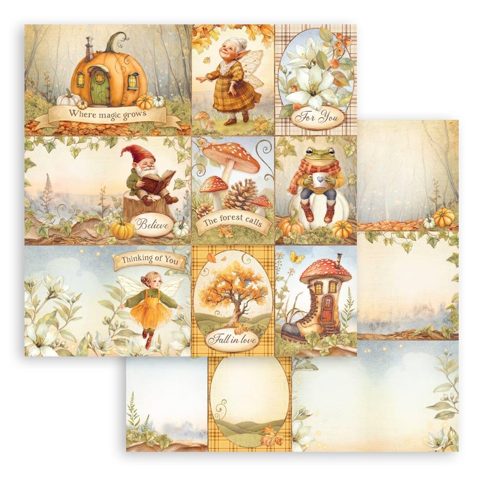 Stamperia Double-Sided Paper Pad 8x8 - Whispering Woods