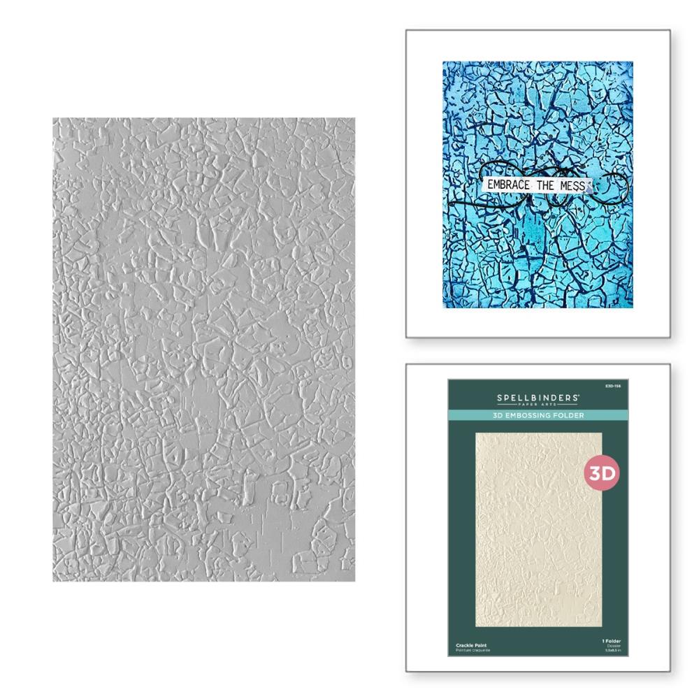 Spellbinders 3D Embossing Folder - Beautifully Imperfect Crackle Paint