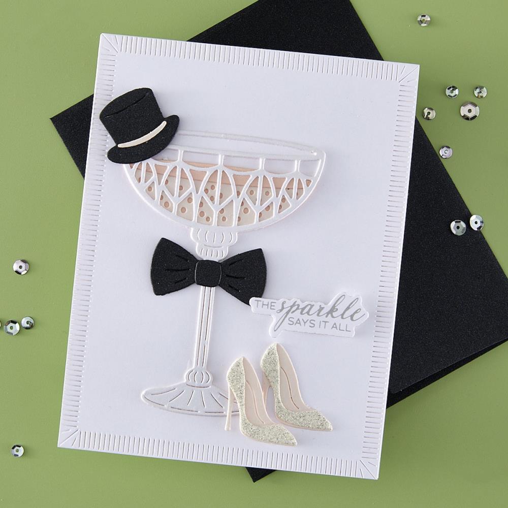 Spellbinders Etched Dies - Happier Hour A Special Toast