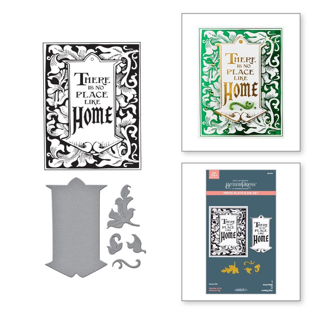 Spellbinders BetterPress Plate and Die Set - Tag & Frame Wonder Of Oz