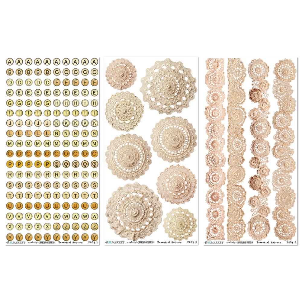 49 And Market Rub-On Transfer Set - Essential Nostalgic Memories