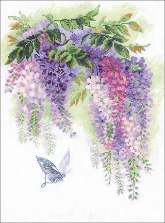 RIOLIS Counted Cross Stitch Kit 11.75"x15.75" – Wisteria