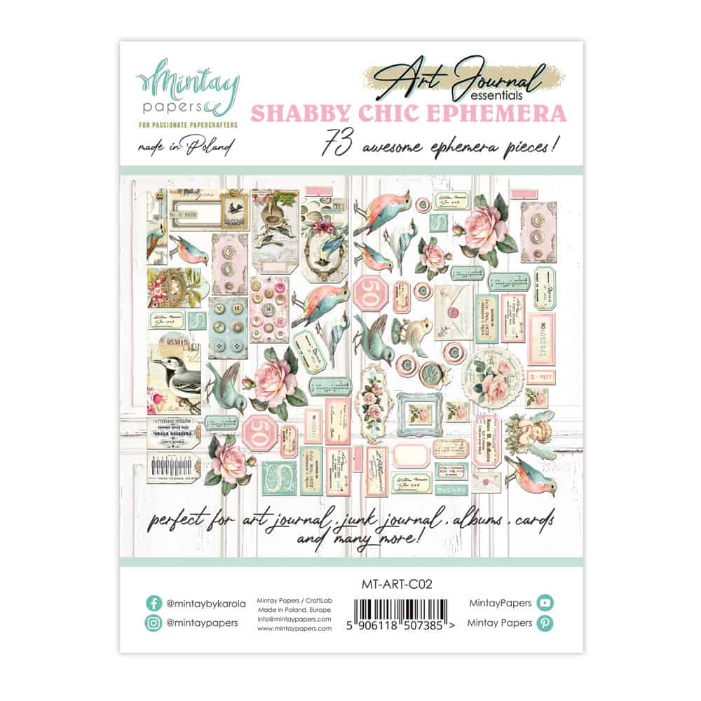 Mintay Art Journal Essentials - Shabby Chic Ephemera
