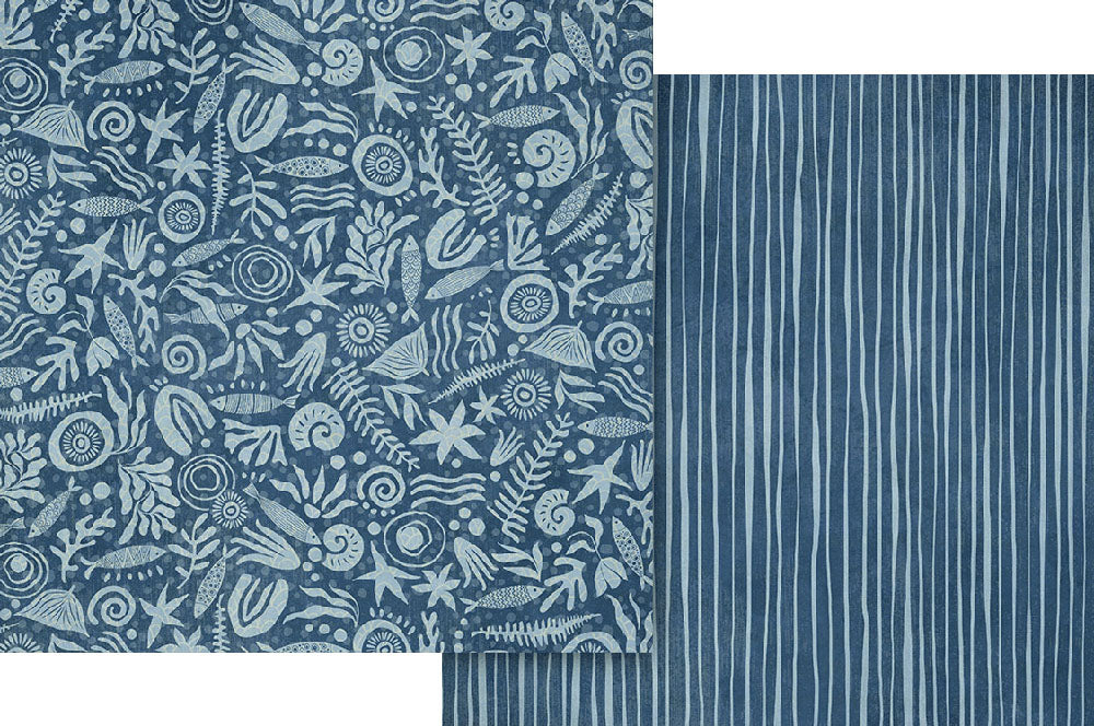 Collection pack with various design elements and patterns on a decorative card.
