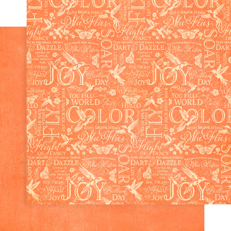 Graphic 45 - Collection Pack Patterns and Solids 12x12 - Flight Of Fancy