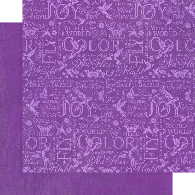 Graphic 45 - Collection Pack Patterns and Solids 12x12 - Flight Of Fancy