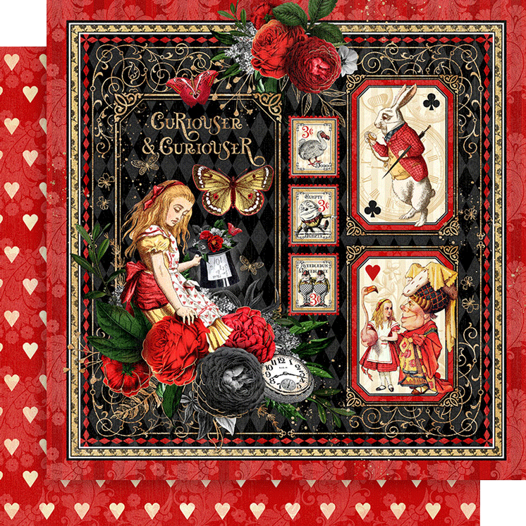 Graphic 45 Collection Pack 12x12 - Curiouser & Curiouser