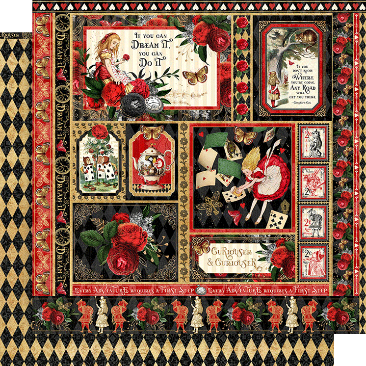 Graphic 45 Collection Pack 8x8 - Curiouser & Curiouser