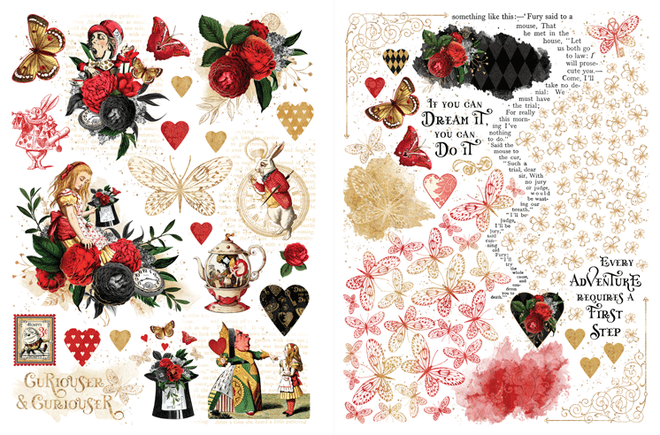 Graphic 45 Rub-On Transfers - Curiouser & Curiouser