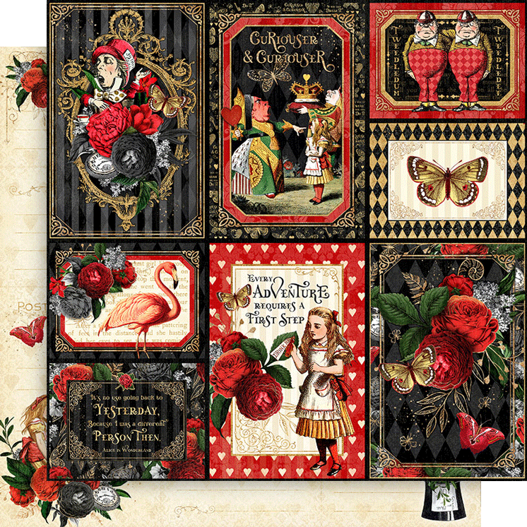 Graphic 45 Collection Pack 8x8 - Curiouser & Curiouser