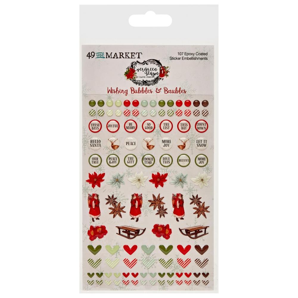 49 And Market Epoxy Stickers - Wishing Bubble Evergreen Season