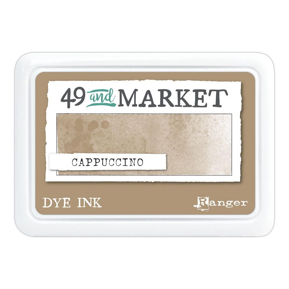 49 and Market Dye Ink Pad – Cappuccino warm neutral brown highly pigmented, blendable ink for stamping and crafts