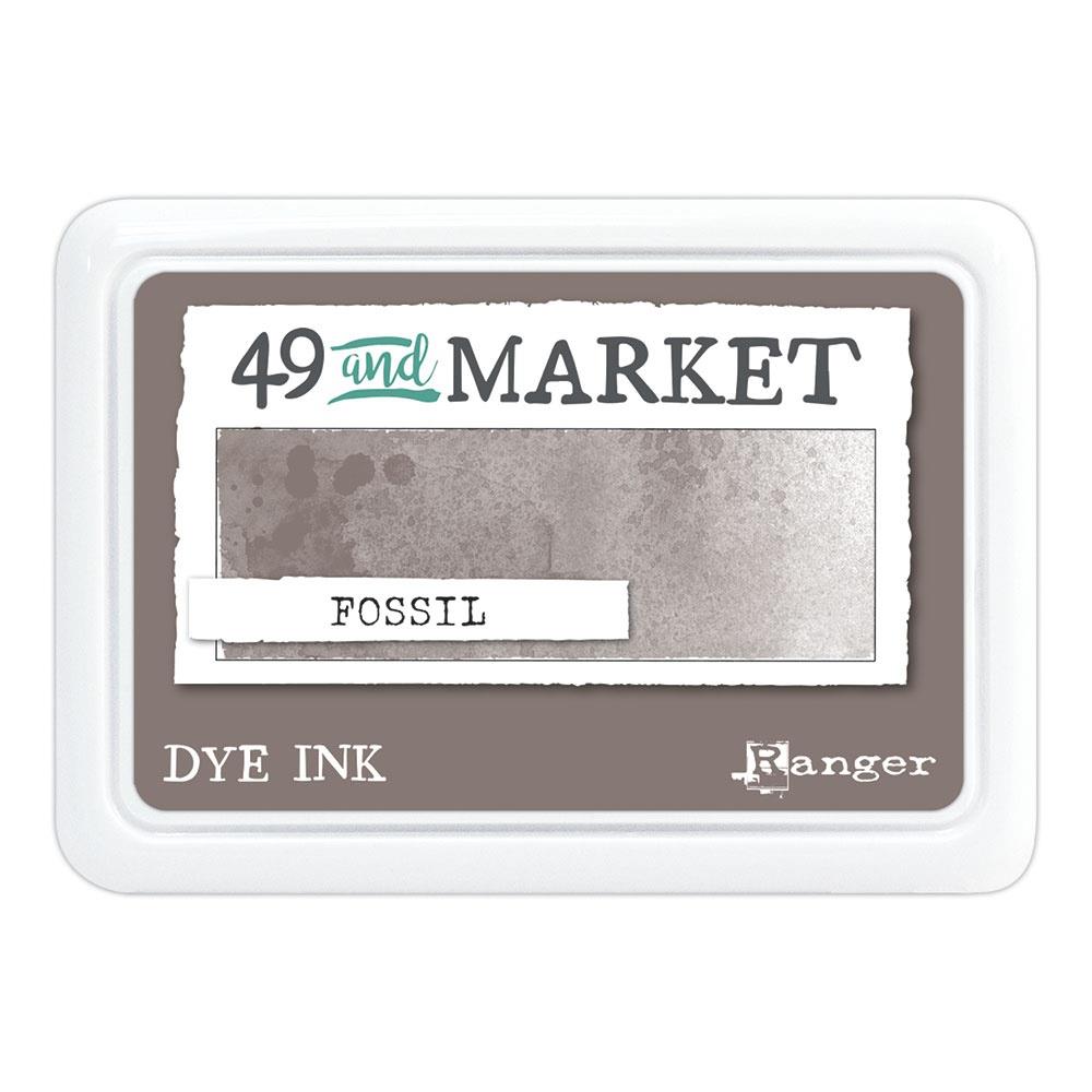 49 and Market Dye Ink Pad – Fossil soft grey highly pigmented, blendable ink for stamping and crafts
