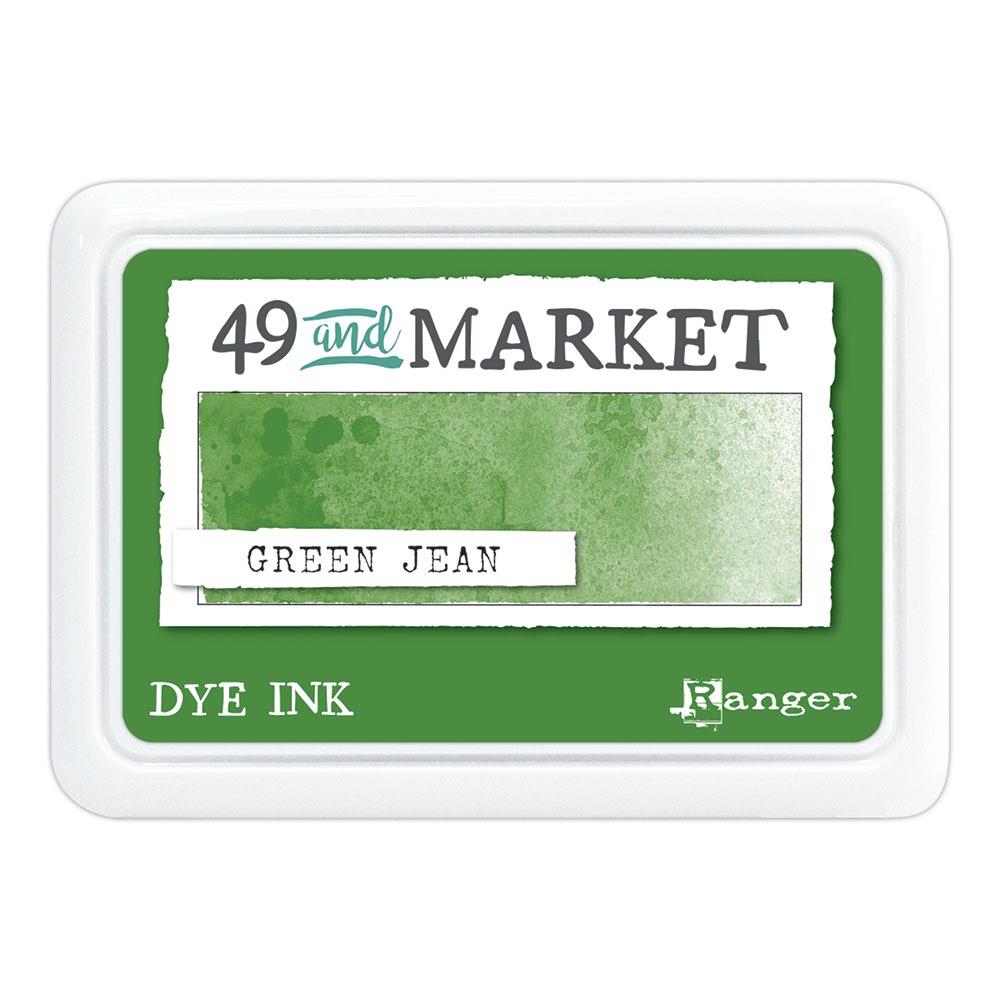 49 and Market Dye Ink Pad – Green Jean bold denim-green highly pigmented, blendable ink for stamping and crafts