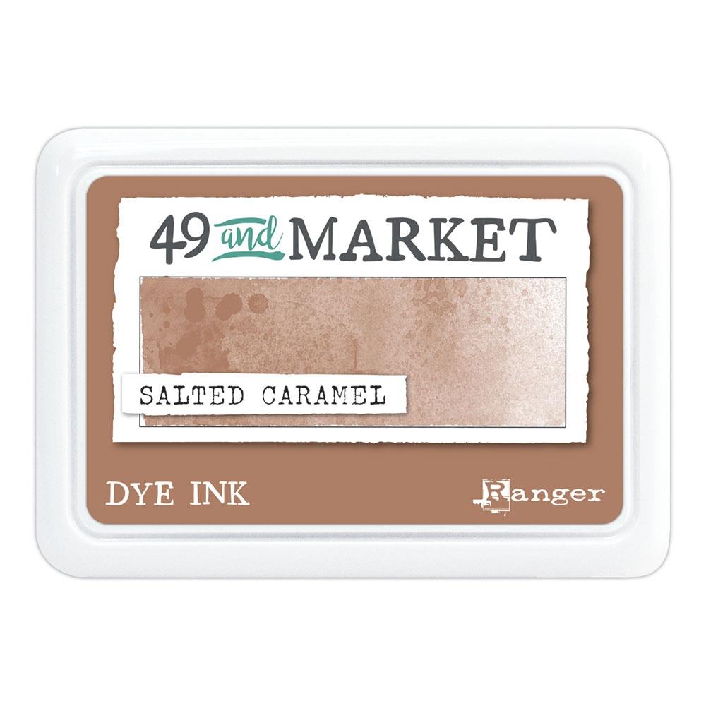 49 and Market Dye Ink Pad – Salted Caramel warm brown highly pigmented, blendable ink for stamping and crafts