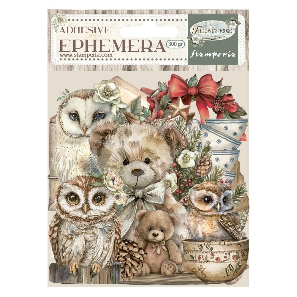 Stamperia Cardstock Ephemera Adhesive Paper Cut Outs - The Owl's House