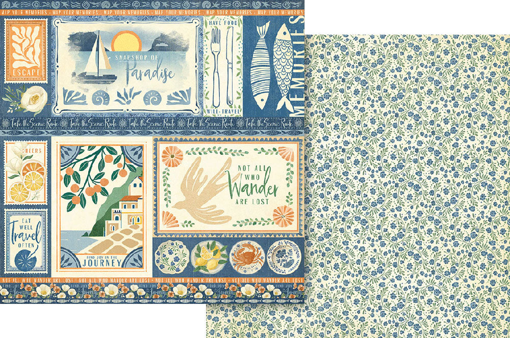 Collection pack with various design elements and patterns on a decorative card.