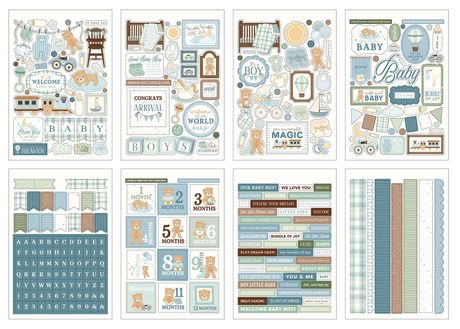 Carta Bella Sticker Book - Little Lullabies - Baby Boy