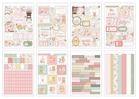 Carta Bella Sticker Book - Little Lullabies - Baby Girl