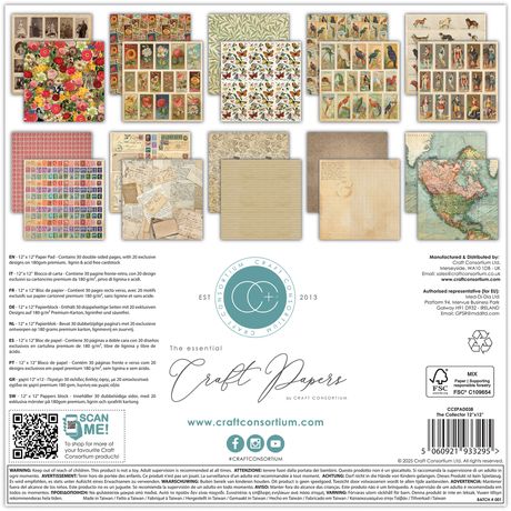 Craft Consortium Double-Sided Paper Pad 12X12 - The Collector
