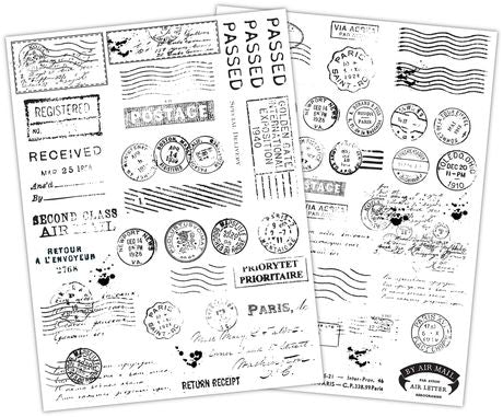 Craft Consortium - Rub-on Transfers - Postage
