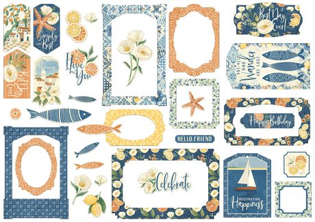 Graphic 45 Ephemera Die-Cut Assortment - Tags & Frames Scenic Route