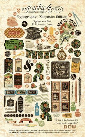 Graphic 45  - Keepsake Edition Pack - Typography