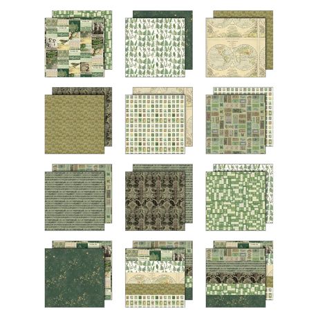 Idea-Ology Double-Sided Cardstock 12x12 - Palette Collection - Green