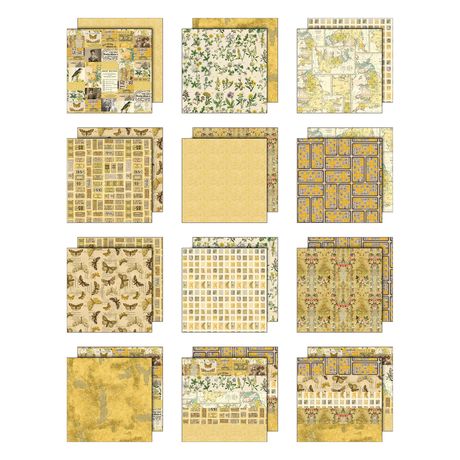 Idea-Ology Double-Sided Cardstock 8x8 - Palette Collection - Yellow