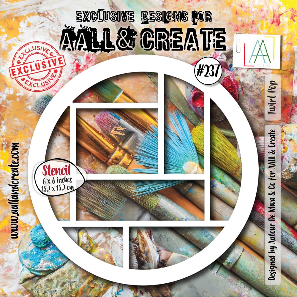 AALL And Create 6x6 Stencil - Twirl Pop