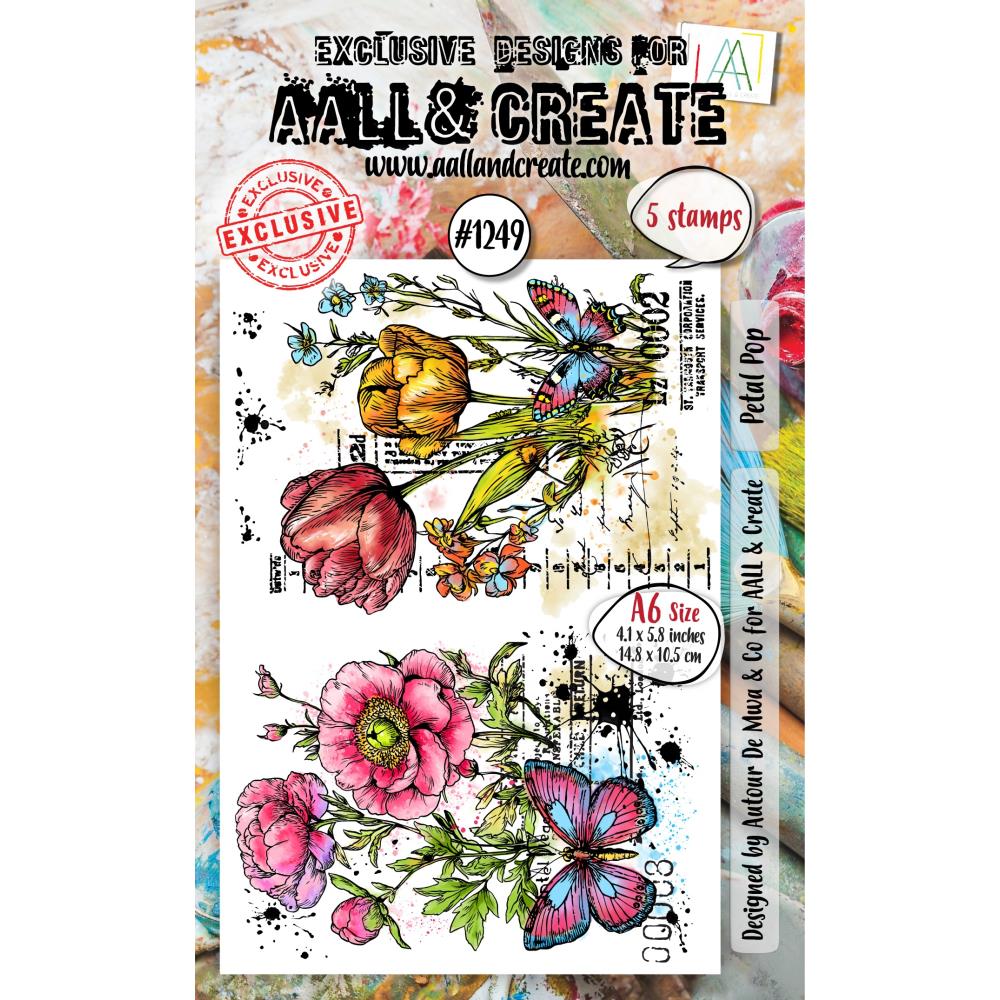 AALL And Create A6 Photopolymer Clear Stamp Set - Petal Pop