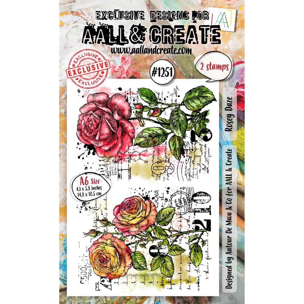 AALL And Create A6 Photopolymer Clear Stamp Set - Rosey Daze