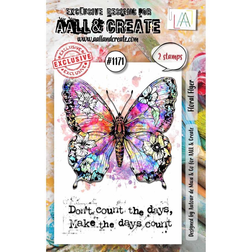 AALL And Create A7 Photopolymer Clear Stamp Set - Floral Flyer