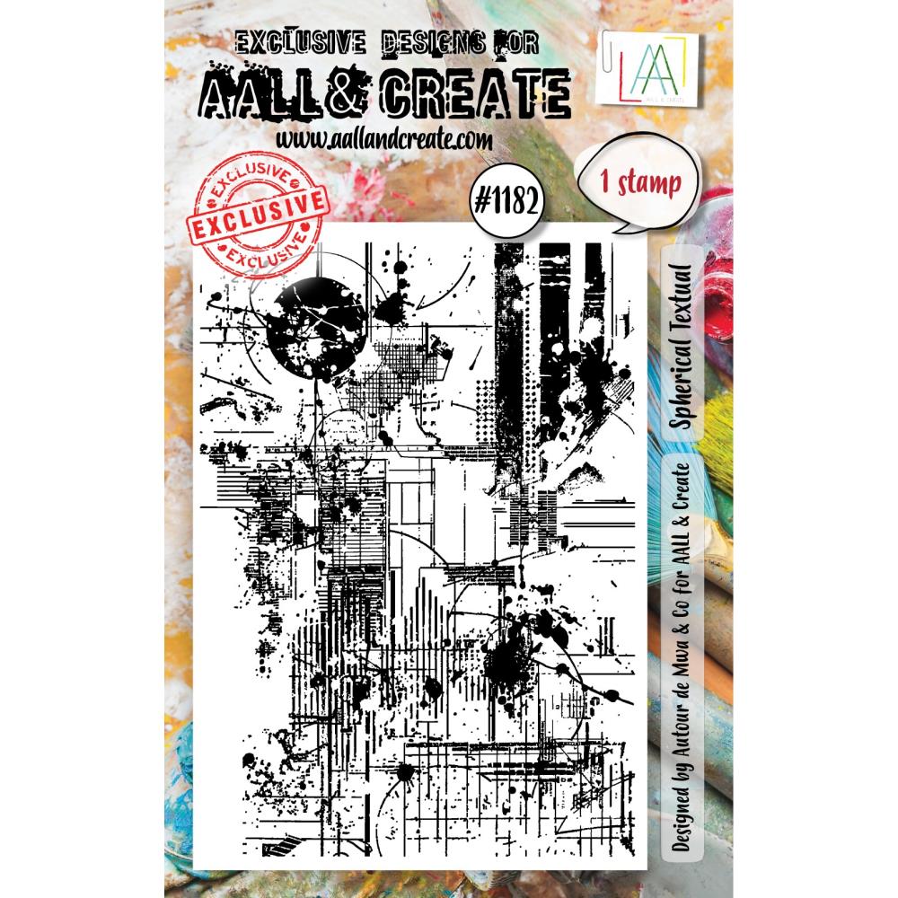 AALL And Create A7 Photopolymer Clear Stamp Set - Spherical Textual