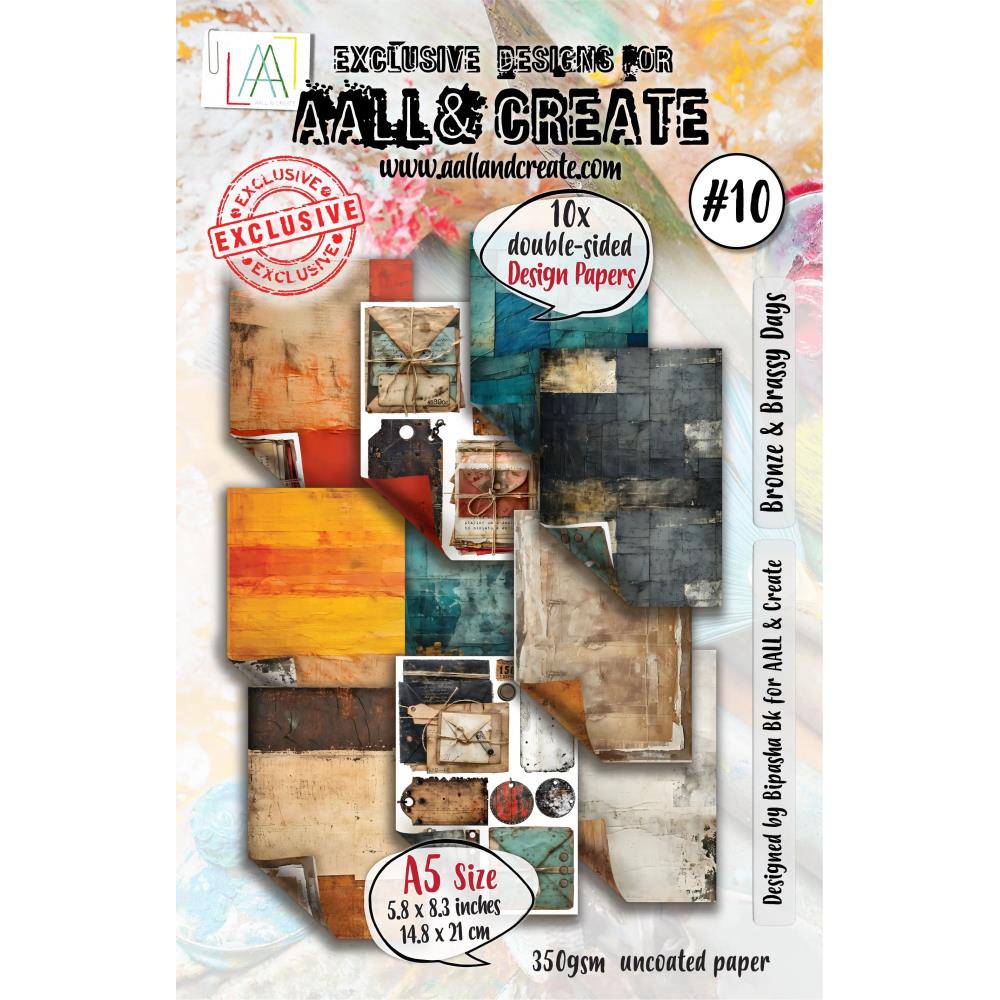 AALL And Create Double-Sided Cardstock A5 - Bronze & Brassy Days