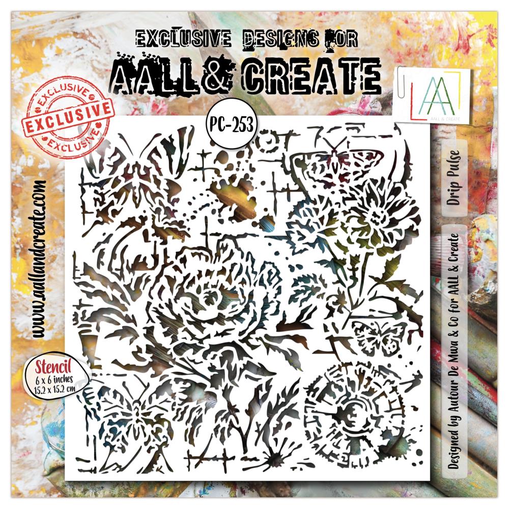 Aall & Create stencil with floral patterns