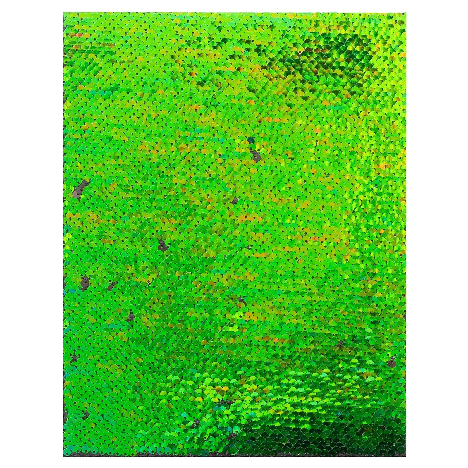 American Crafts Flip Sequin Specialty Paper with iridescent lime-green sequins