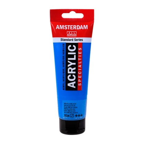Amsterdam All Acrylics Paint - Metallic Blue 834