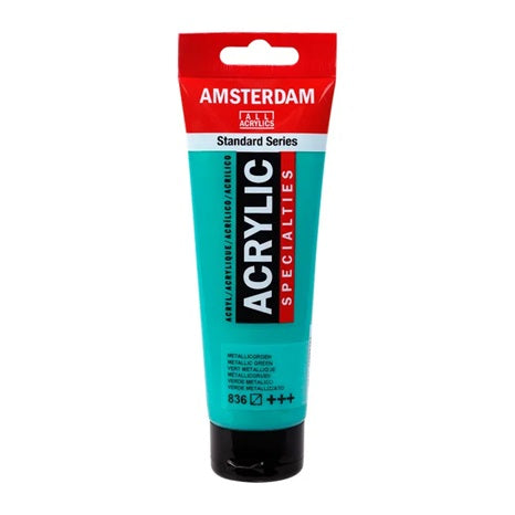 Amsterdam All Acrylics Paint - Metallic Green 836