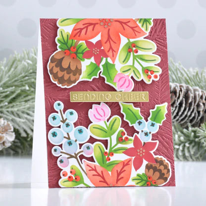 Spellbinders Stencil & Die Bundle - Christmas Florals The Classic Christmas