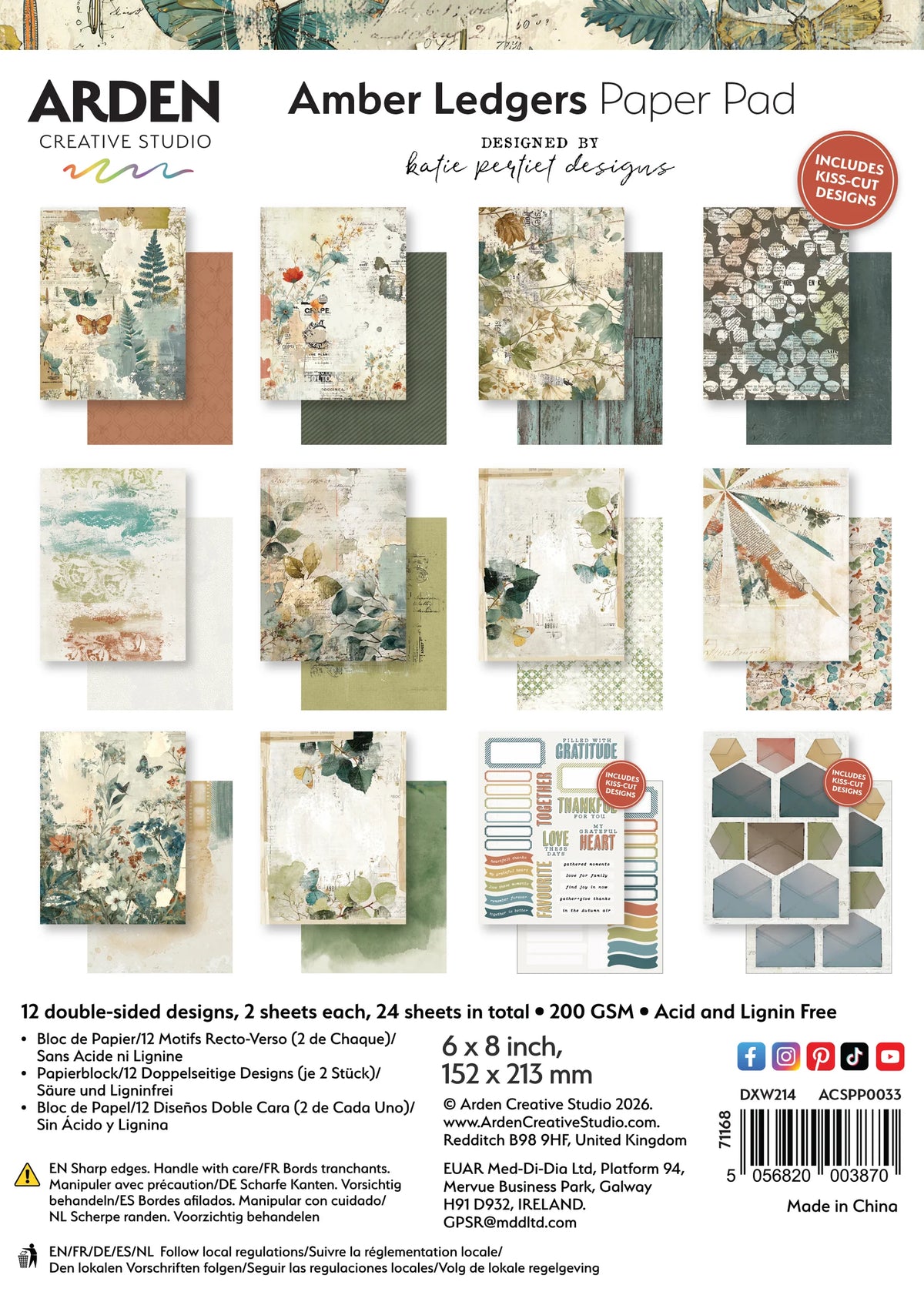 Arden Paper Pad 6x8 - Amber Ledgers