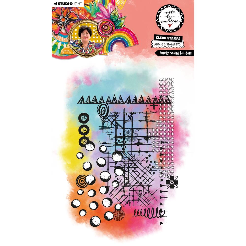 Art By Marlene Clear Stamps – Background Builder set of 12 on 14.8 x 21 cm backing sheet
