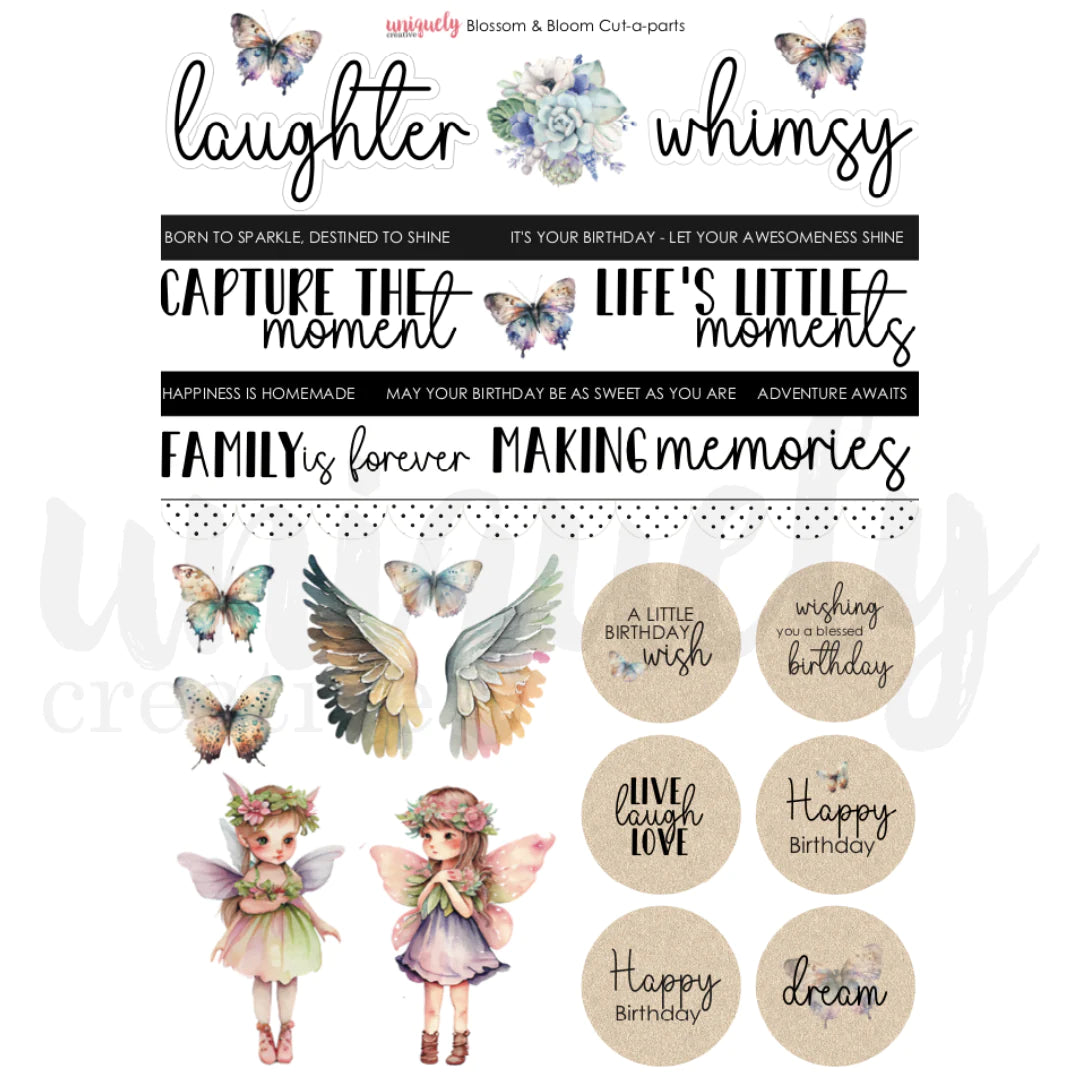 Uniquely Creative - Cut-a-parts Sheet - Blossom & Bloom