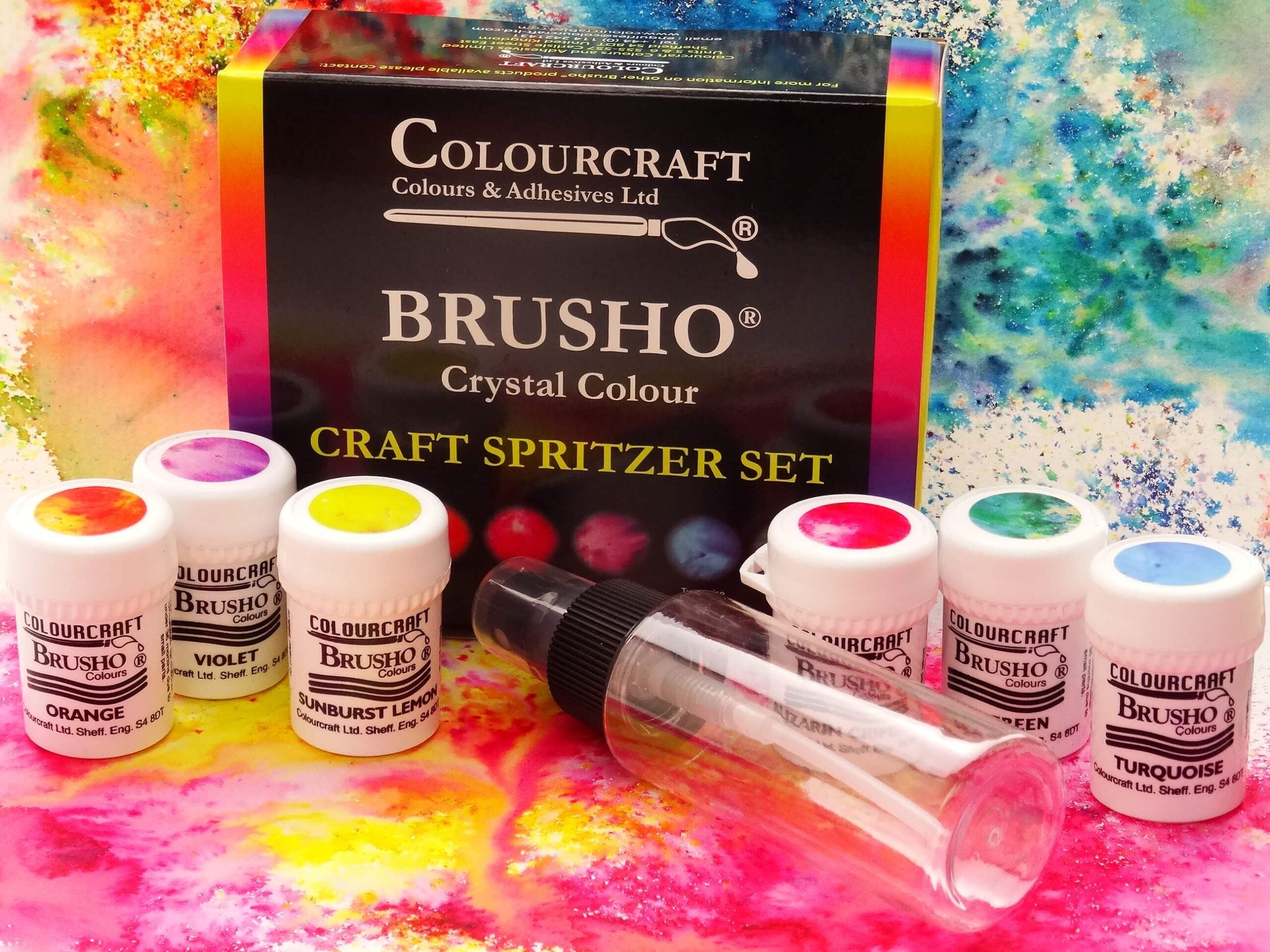 Colourcraft Brusho 6 Colour Craft Spritzer Set