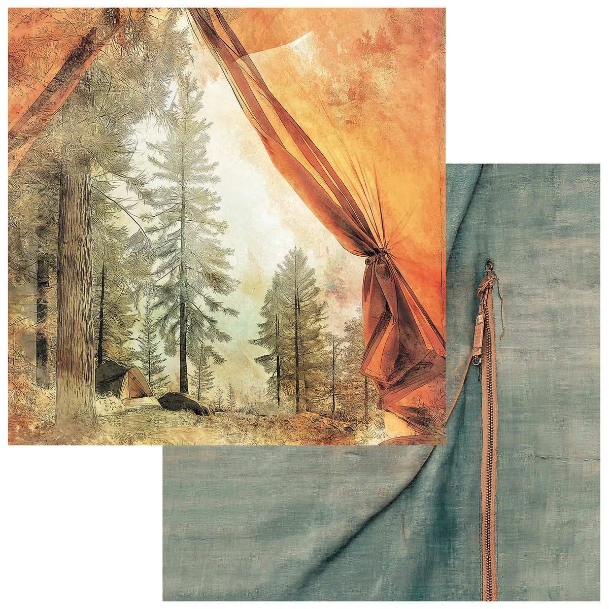 49 and Market Collection Pack 12X12 - Campfire Memories