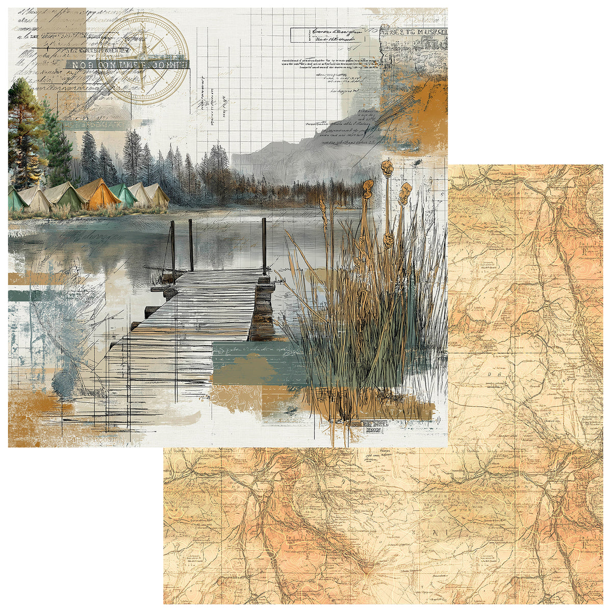 49 and Market Collection Pack 12X12 - Campfire Memories