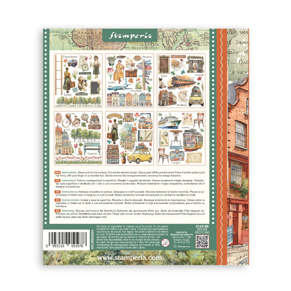 Stamperia Rub-On Selection - Art of Travelling